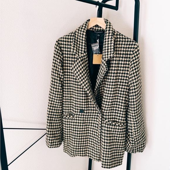 Houndstooth Notch Collar Blazer - Picture 5 of 5